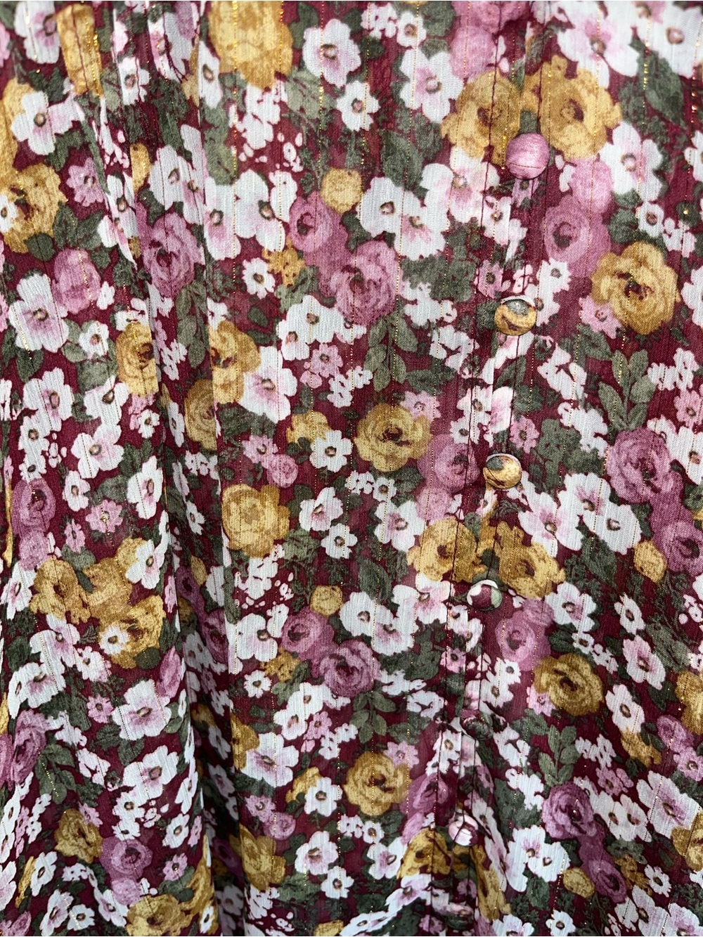NWT Torrid Crinkle Chiffon Floral Blouson Sleeve Blouse 3X 22-24 - Picture 4 of 7